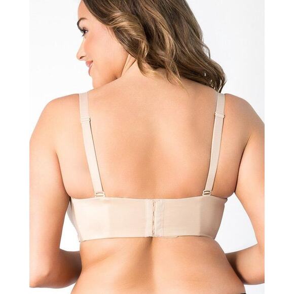 Curvy Couture NWT Strapless Sensation Multi-Way Push-Up Bra Nude 40DD - Picture 3 of 9